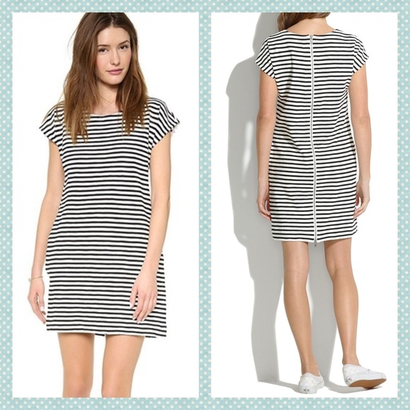 madewell black and white striped dress